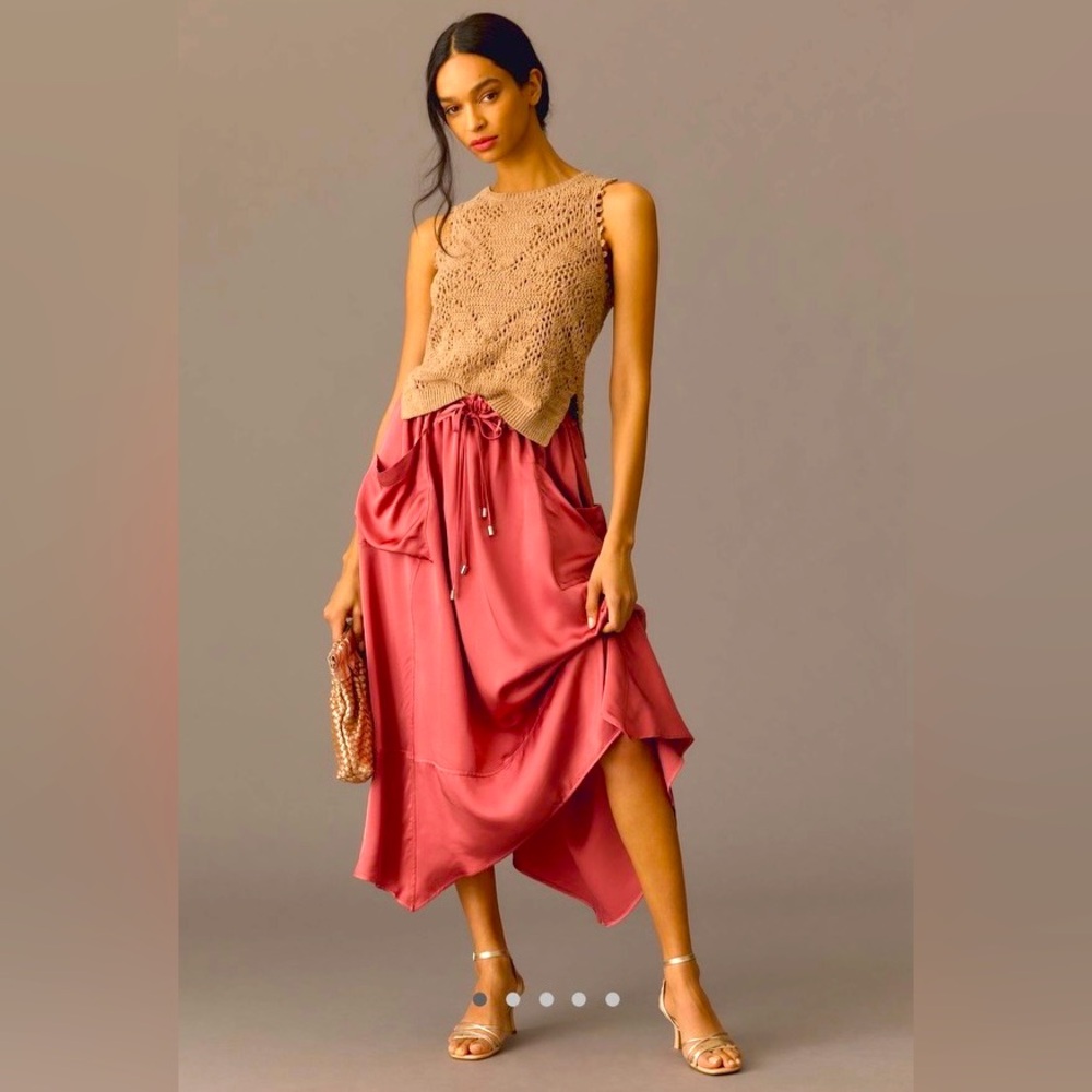 Anthropologie Silky Parachute Skirt